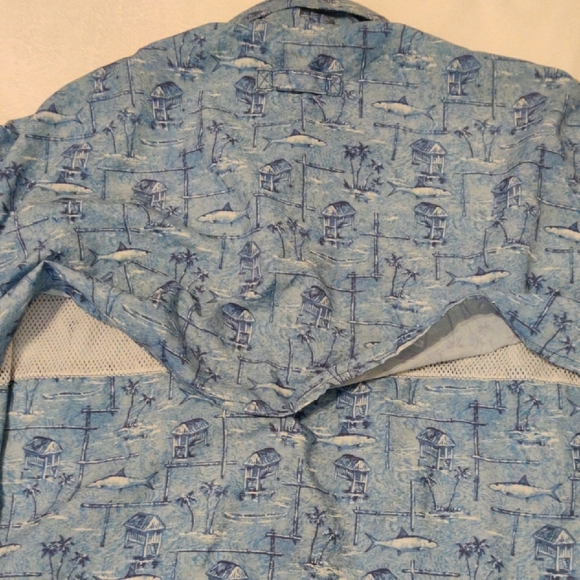 L.L. Bean Blue Casual Button Down Shirt - Picture 7 of 13